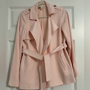 Pink belted jacket